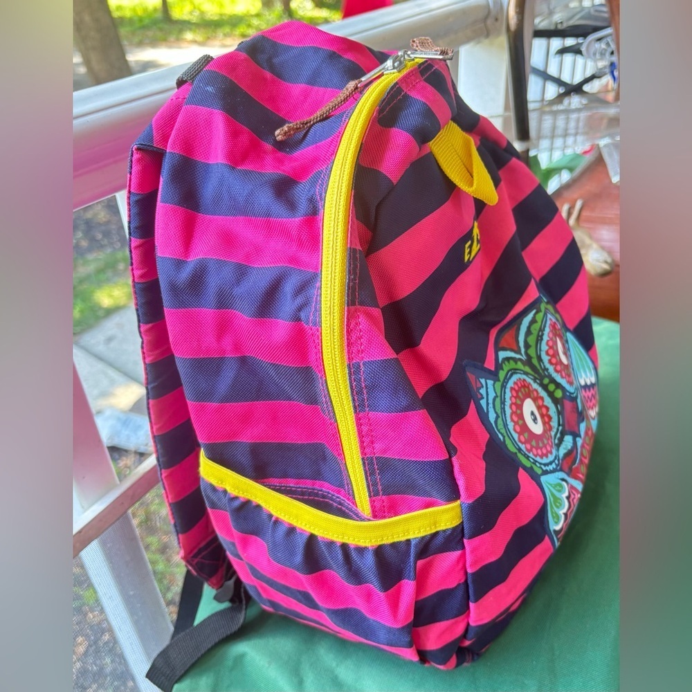 Hanna Andersson Owl patched Striped Back pack - Picture 10 of 15